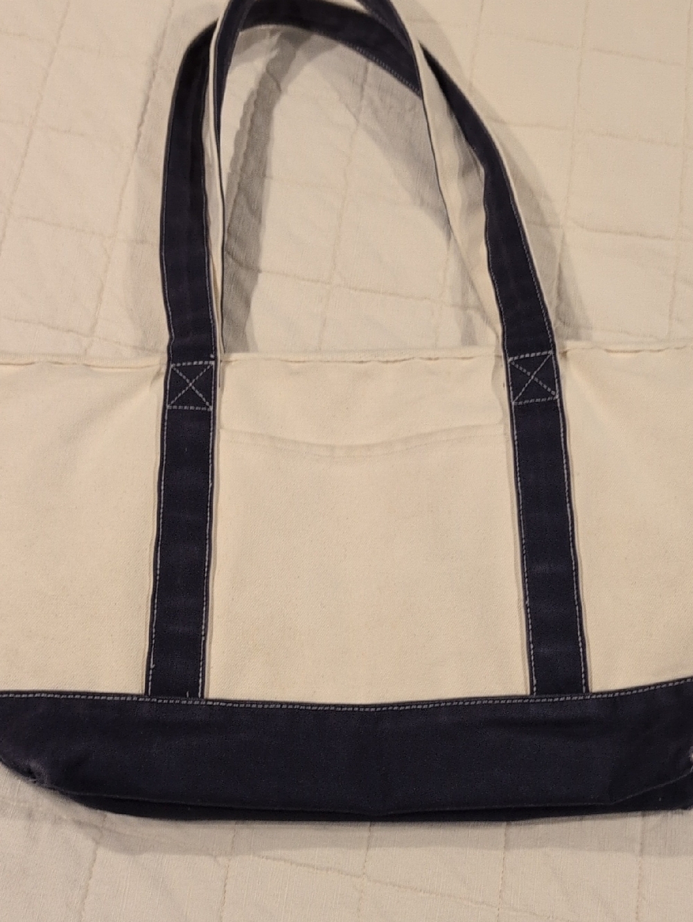 Storq Carryall Canvas Navy & Cream Diaper Bag - Picture 6 of 14